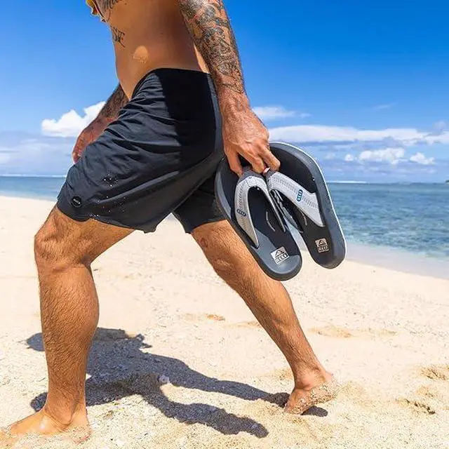 Alt view image 6 of 6 - Reef Men's Swellsole Cruiser Shoes, Black/Grey, Size 9