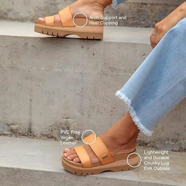 Alt view image 5 of 6 - Reef Women's Vista Higher Cushion Slide super soft Sandals, Cloud, Size 9