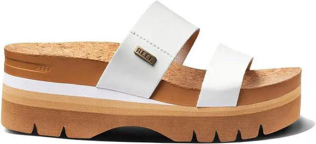 Alt view image 6 of 6 - Reef Women's Vista Higher Cushion Slide super soft Sandals, Cloud, Size 9.5