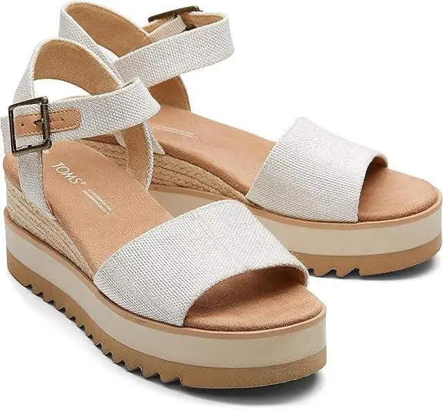Alt view image 3 of 7 - Toms Women's Diana ankle strap with adjustable buckle Sandal, Natural, Size 5.5