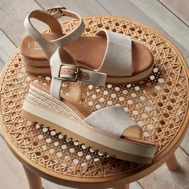 Alt view image 6 of 7 - Toms Women's Diana ankle strap with adjustable buckle Sandal, Natural, Size 5.5