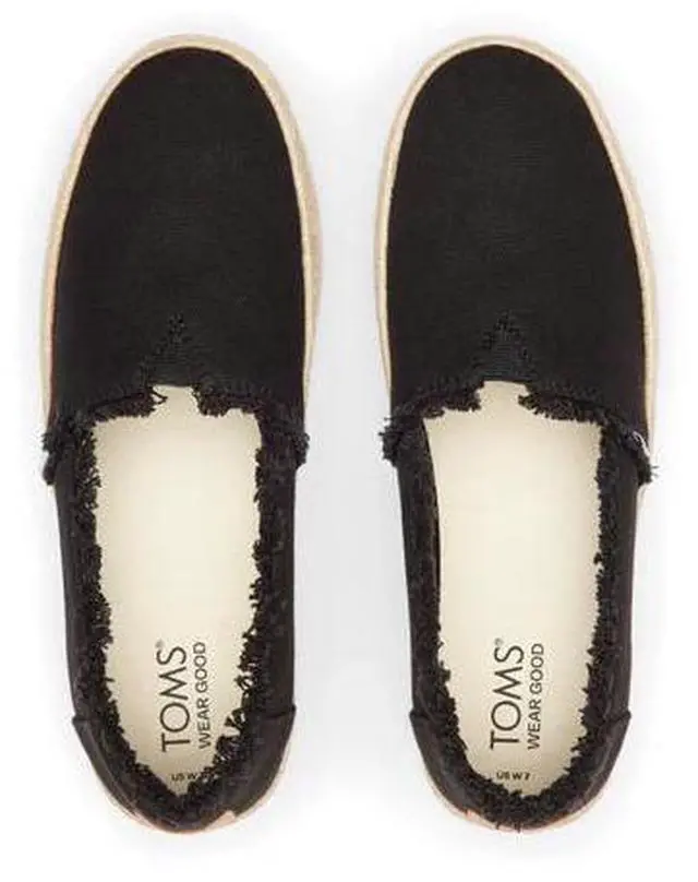 Alt view image 4 of 7 - Toms Women's Valencia Platform Espadrille Sneakers Loafer Flat, Black, Size 6.5