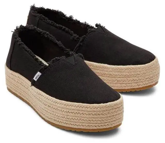 Alt view image 5 of 7 - Toms Women's Valencia Platform Espadrille Sneakers Loafer Flat, Black, Size 6.5