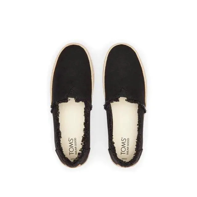 Alt view image 4 of 7 - Toms Women's Valencia Platform Espadrille Sneakers Loafer Flat, Black, Size 7