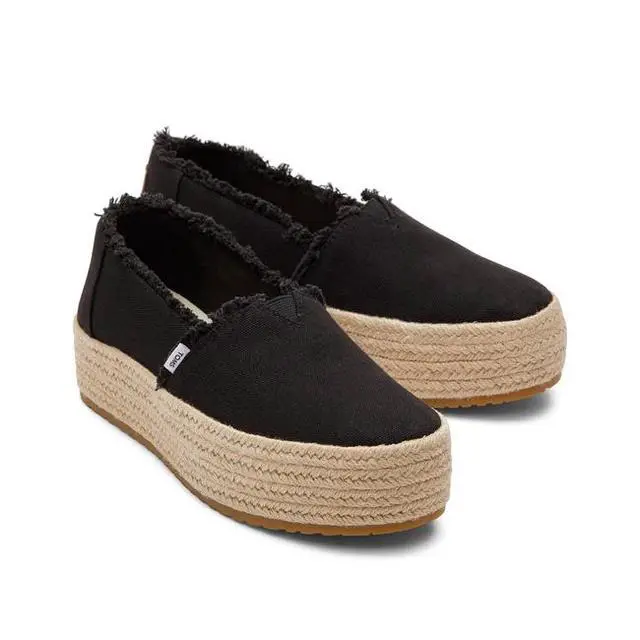Alt view image 5 of 7 - Toms Women's Valencia Platform Espadrille Sneakers Loafer Flat, Black, Size 7