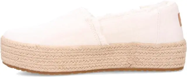 Alt view image 3 of 4 - Toms Women's Valencia Platform Espadrille Sneakers Loafer Flat, White, Size 6