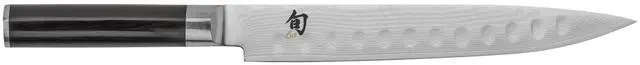 Main image of Shun Classic 9" Hollow Ground Slicing Knife with D-Shaped Ebony Pakkawood Handle