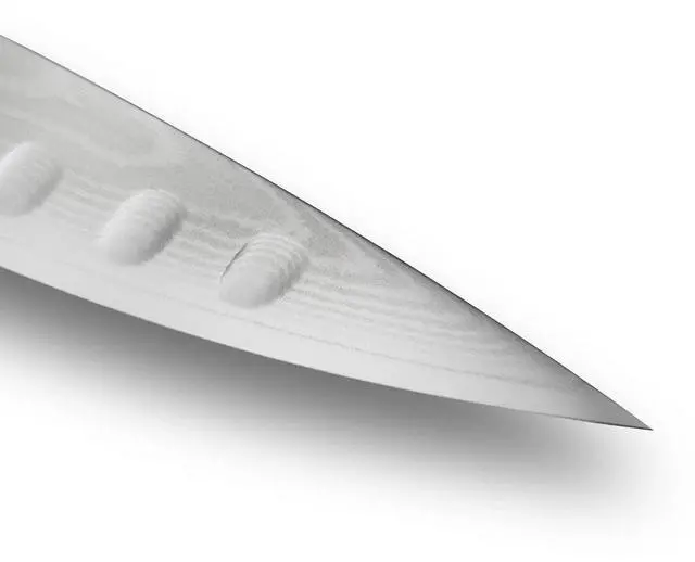 Alt view image 5 of 6 - Shun Classic 9" Hollow Ground Slicing Knife with D-Shaped Ebony Pakkawood Handle