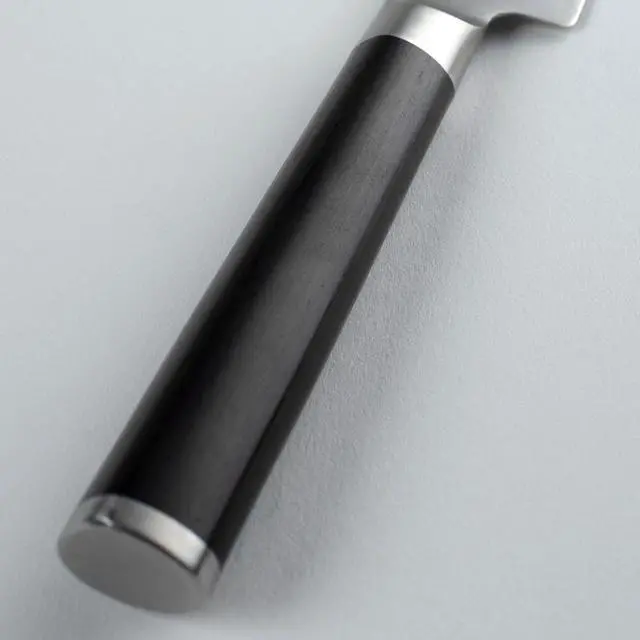 Alt view image 5 of 6 - Shun Classic 6" Serrated Utility Knife with D-Shaped Ebony Pakkawood Handle