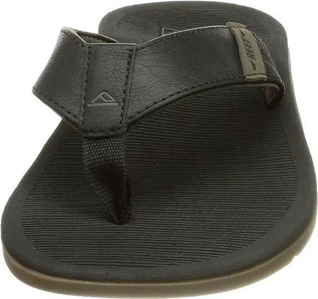 Alt view image 3 of 4 - Reef Mens Santa Ana Flip Flop, Arch Support Sandals, Black, Size 13