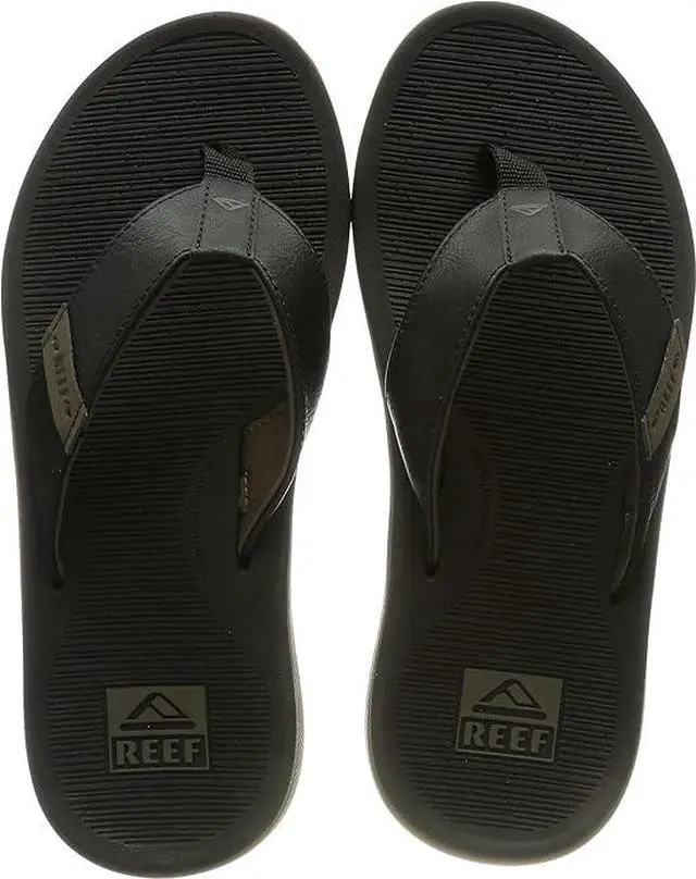 Alt view image 2 of 4 - Reef Mens Santa Ana Flip Flop, Arch Support Sandals, Black, Size 13