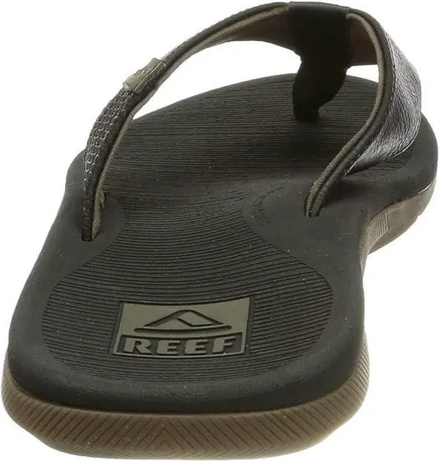 Alt view image 4 of 4 - Reef Mens Santa Ana Flip Flop, Arch Support Sandals, Black, Size 13