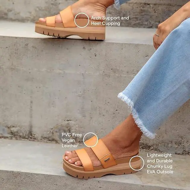 Alt view image 5 of 6 - Reef Women's Vista Higher Cushion Slide super soft Sandals, Cloud, Size 7