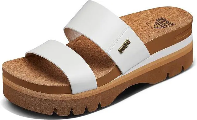 Main image of Reef Women's Vista Higher Cushion Slide super soft Sandals, Cloud, Size 7