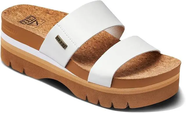 Alt view image 6 of 6 - Reef Women's Vista Higher Cushion Slide super soft Sandals, Cloud, Size 7