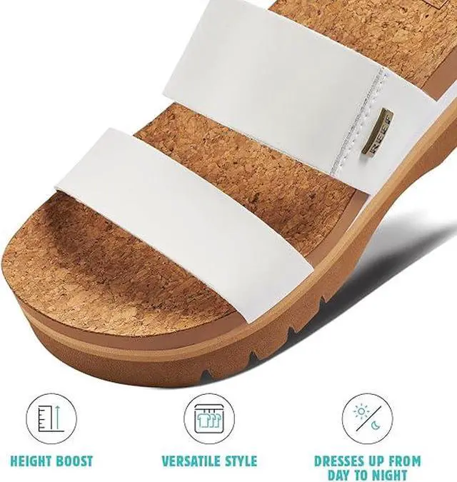 Alt view image 4 of 6 - Reef Women's Vista Higher Cushion Slide super soft Sandals, Cloud, Size 7