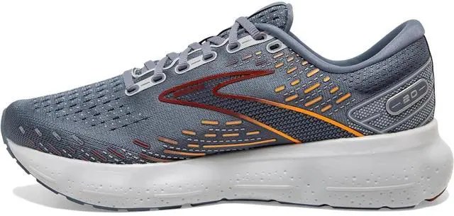 Alt view image 6 of 7 - Brooks Men's Glycerin 20 Running Shoes, Grey/Chili Oil/Orange, Size 9