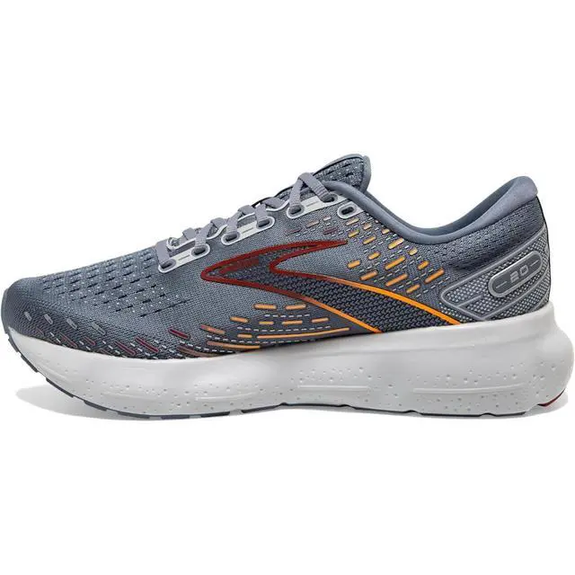 Alt view image 6 of 7 - Brooks Men's Glycerin 20 Running Shoes, Grey/Chili Oil/Orange, Size 10.5