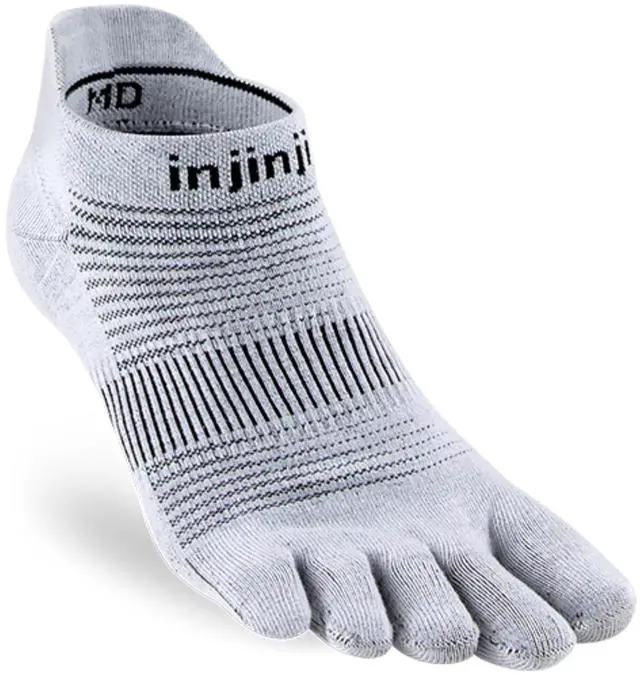 Alt view image 2 of 5 - Injinji Unisex Run Original Weight NoShow Comfortable Socks, Gray, Medium