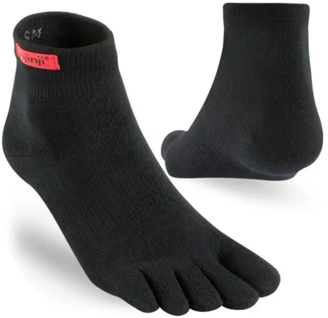 Main image of Injinji Unisex Sport Original Weight MiniCrew Toesocks, Black, Large