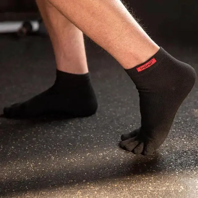Alt view image 5 of 6 - Injinji Unisex Sport Original Weight MiniCrew Toesocks, Black, Large