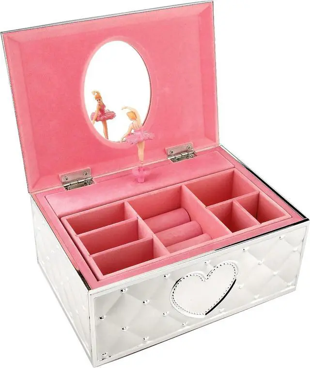 Main image of Lenox 6205231 Childhood Memories Musical Ballerina Jewelry Box, Metallic