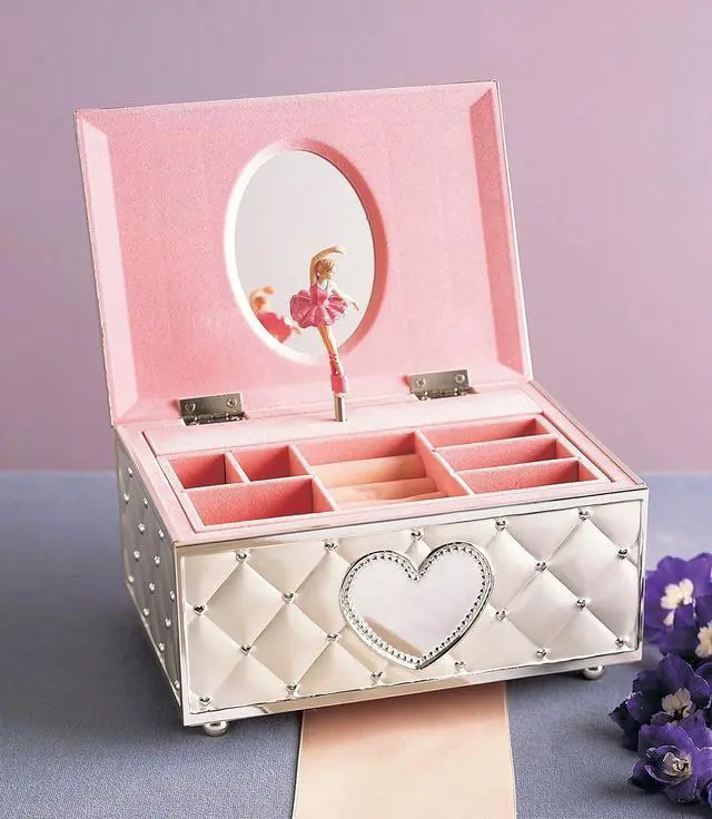 Alt view image 3 of 5 - Lenox 6205231 Childhood Memories Musical Ballerina Jewelry Box, Metallic