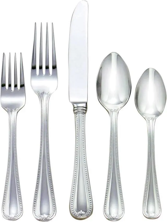 Main image of Lenox Vintage Jewel Stainless Steel 20Pcs Flatware Set, Service For 4, Metallic