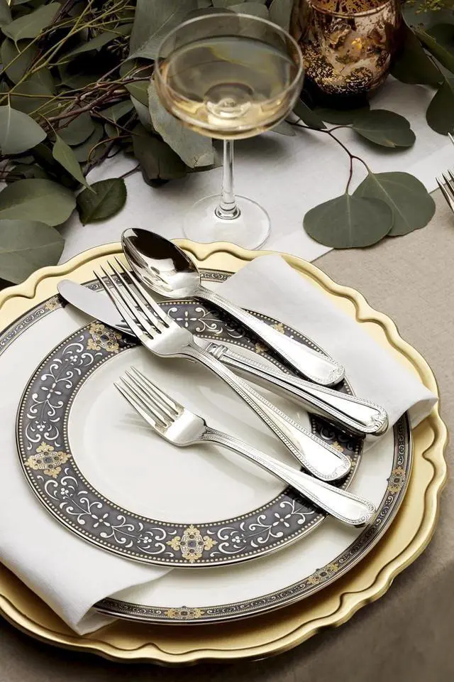 Alt view image 4 of 6 - Lenox Vintage Jewel Stainless Steel 20Pcs Flatware Set, Service For 4, Metallic