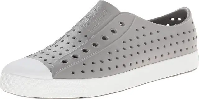 Main image of Native Jefferson Unisex Waterproof Slip-On Regular Shoes, Pigeon Grey/Shell White, Size 11 Men