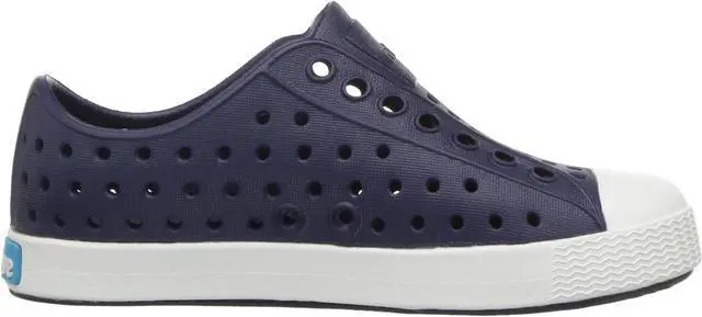 Alt view image 2 of 6 - Native Jefferson Kid's Slip-On Sneakers, Regatta Blue/Shell White, Size C9 M US