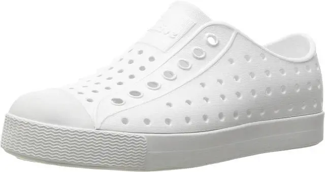 Main image of Native Kids Jefferson Youth Waterproof Slip-On Sneakers, Shell White/Shell White, C12 M US
