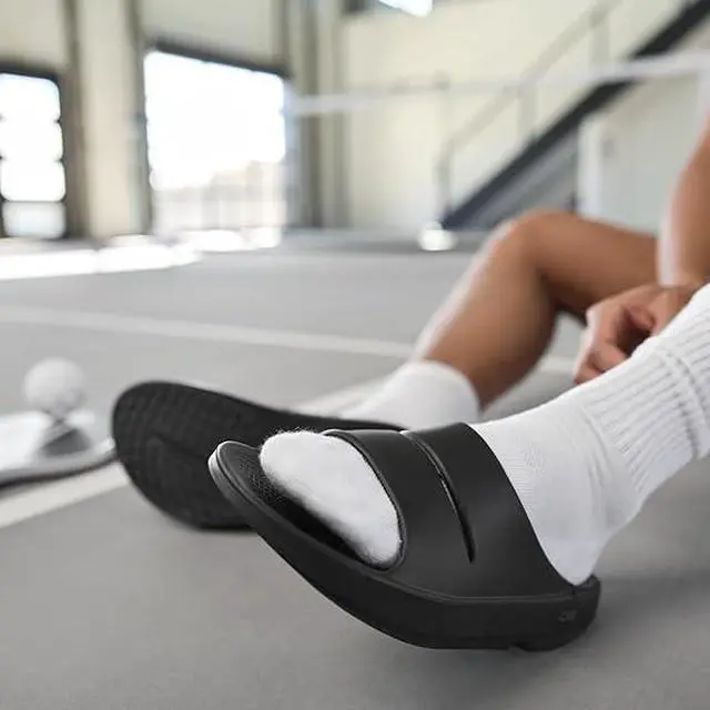 Alt view image 4 of 6 - OOFOS OOahh Recovery Slide, Womens and Mens, Size M10/W12, Black