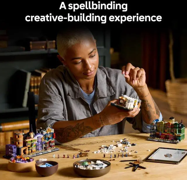 Alt view image 3 of 6 - LEGO Harry Potter Diagon Alley Wizarding Shops Building Set for Adults