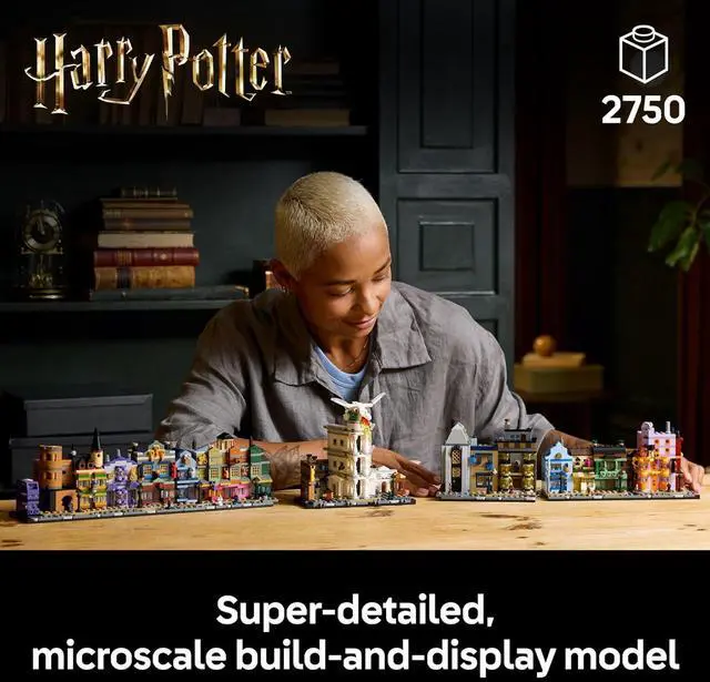 Alt view image 2 of 6 - LEGO Harry Potter Diagon Alley Wizarding Shops Building Set for Adults