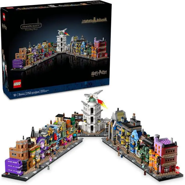 Main image of LEGO Harry Potter Diagon Alley Wizarding Shops Building Set for Adults