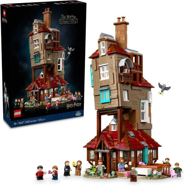 Main image of LEGO Harry Potter The Burrow Building Sets with 10 Minifigures for Adults