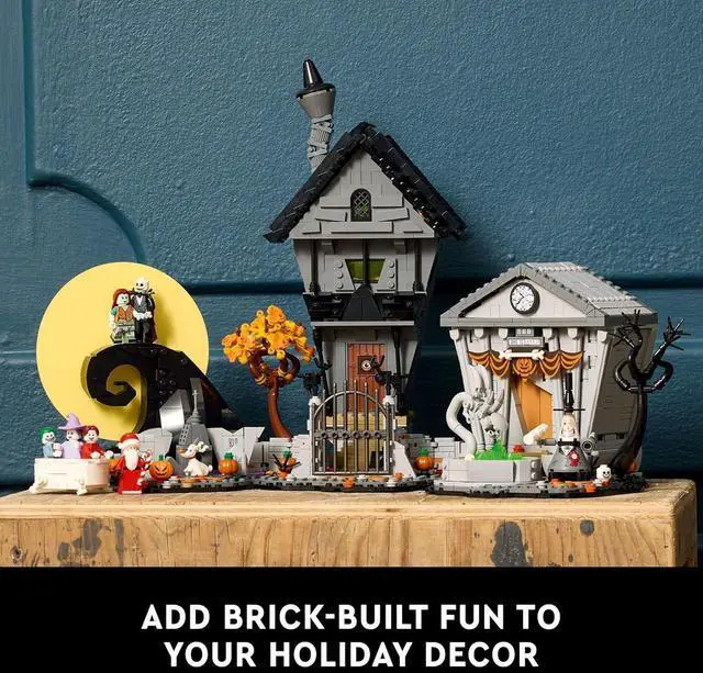 Alt view image 5 of 6 - LEGO Disney Tim Burton's The Nightmare Before Christmas Decor Building Set for Adults