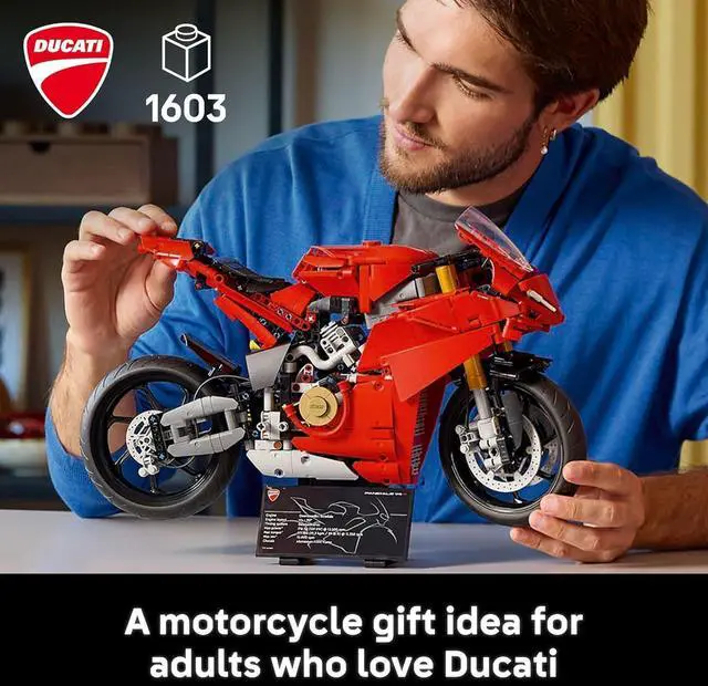 Alt view image 2 of 7 - LEGO Technic Ducati Panigale V4 S Motorcycle Toy Building Set for Adults