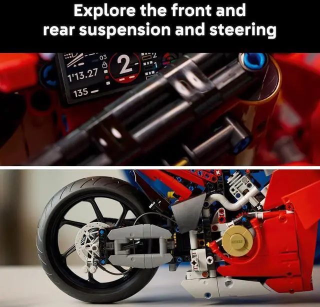 Alt view image 5 of 7 - LEGO Technic Ducati Panigale V4 S Motorcycle Toy Building Set for Adults