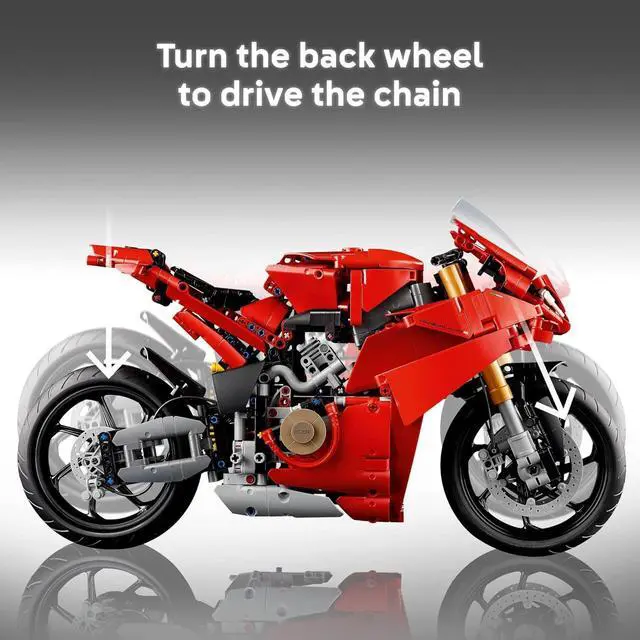 Alt view image 4 of 7 - LEGO Technic Ducati Panigale V4 S Motorcycle Toy Building Set for Adults