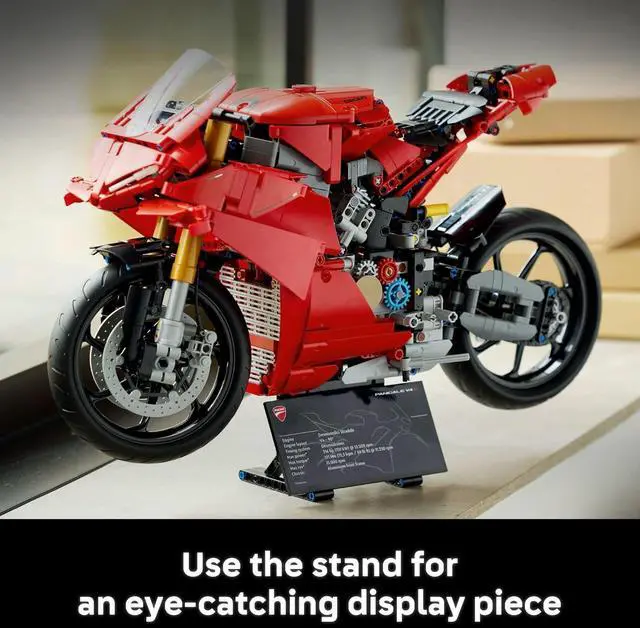 Alt view image 3 of 7 - LEGO Technic Ducati Panigale V4 S Motorcycle Toy Building Set for Adults