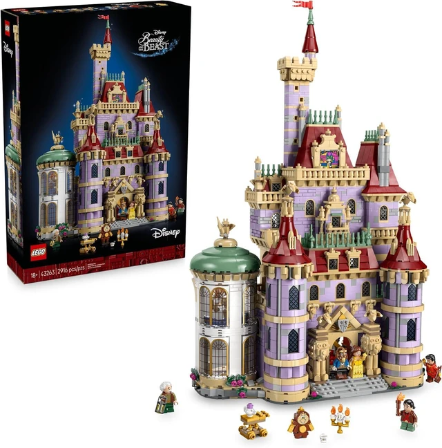 Main image of LEGO Disney Princess Beauty and The Beast Castle Building Set Room Decor for Women and Men