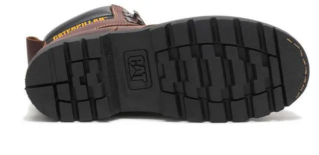 Alt view image 6 of 7 - CAT Men's Second Shift Slip-Resistant, Soft Toe Work Boot, Tan, Size 10