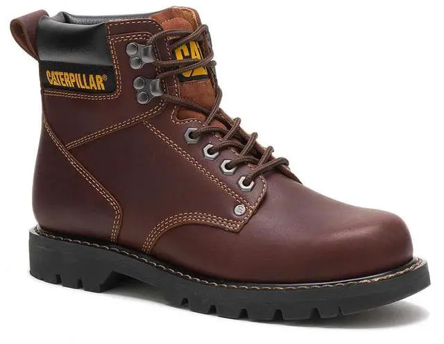 Alt view image 3 of 7 - CAT Men's Second Shift Slip-Resistant, Soft Toe Work Boot, Tan, Size 11