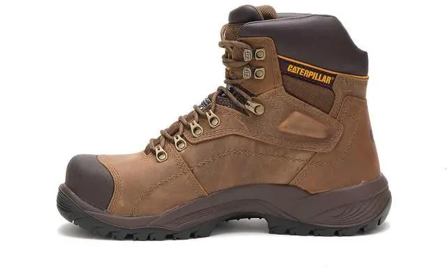 Alt view image 3 of 6 - Caterpillar Men's Diagnostic Hi Steel-Toe Waterproof Work Boot, Dark Beige, Size M 10.5