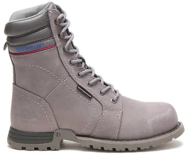 Alt view image 2 of 7 - Caterpillar Footwear Women's Waterproof Steel Toe Regular Work Boot, Frost Grey, Size M 8.5