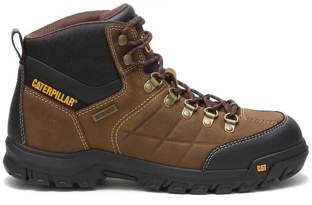 Alt view image 2 of 7 - Caterpillar Footwear Men's Threshold Waterproof Soft Toe Work Boot, Real Brown, Size M 10.5