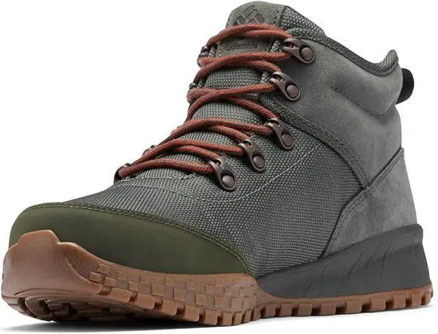 Alt view image 4 of 5 - Columbia Men's Fairbanks Mid Hiking Boots, Gravel Dark Moss, Size 10.5
