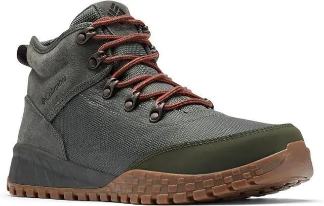 Alt view image 2 of 5 - Columbia Men's Fairbanks Mid Hiking Boots, Gravel Dark Moss, Size 10.5
